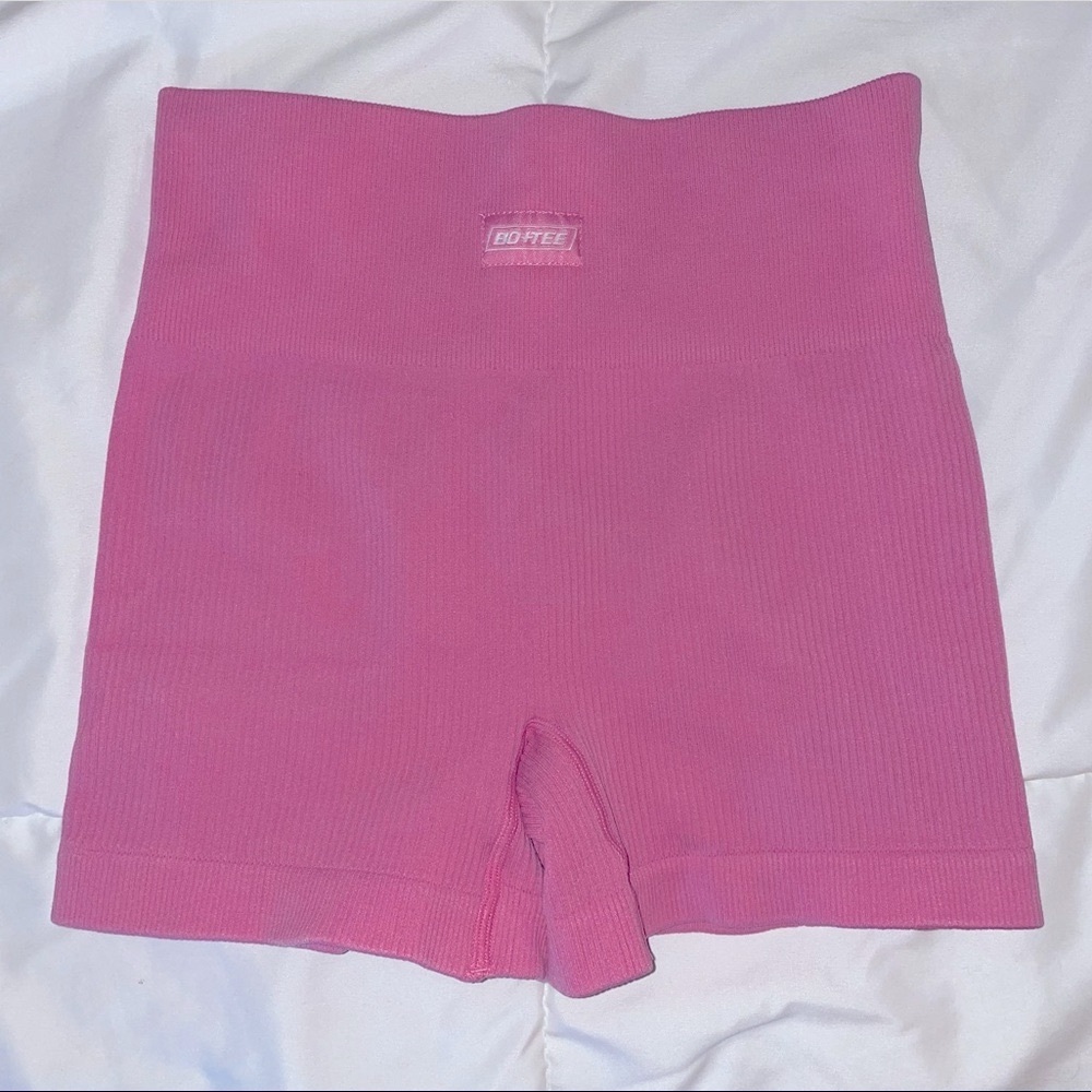 Bo+Tee Pink Gym Shorts